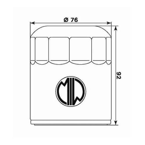 FILTRO OLIO MEIWA BU10002  (SENZA GRAFICHE)