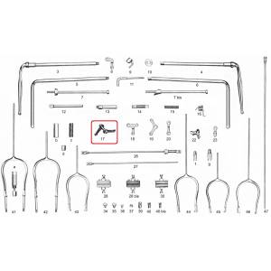 GRUPPO LEVETTE FRENO POSTERIORE C/MOLLA