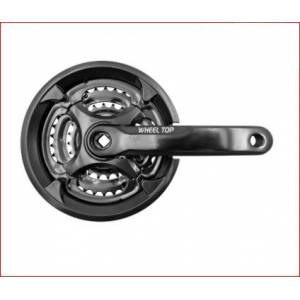 GUARNITURA Z.42x34x24 l.170 ALLUMINIO/ACCIAIO 9 VELOCITA' *NERA*