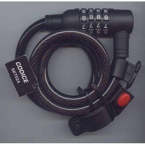 LUCCHETTO SPIRALE 12x1000mm. A  COMBINAZIONE CONFIGURABILE