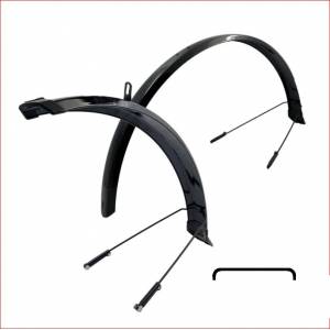 PARAFANGO IN PLASTICA "28 53mm. PROFILO SQUADRATO *NERO* (ADATTABILE A 26")