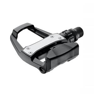 PEDALI CICLO CORSA CORPO IN ALLUMINIO CON ATTACCO IN FIBRA DI VETRO COMPLETO DI TACCHETTA COMPATIBILE LOOKKEO SYSTEM *NERO*