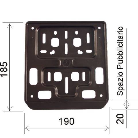 PORTATARGA IN PLASTICA DAL 1999