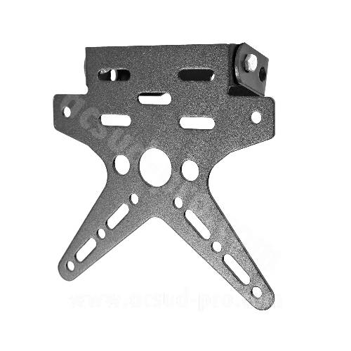 PORTATARGA REGOLABILE IN ALLUMINIO NERO PER CICLOMOTORI E SCOOTER 50cc.