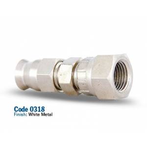 RACCORDO FEMMINA GIREVOLE FILETTO BSP 1/8 CON SEDE OGIVA