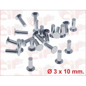 RIVETTO FISSA STRISCE PEDANA 3x10mm. VESPA