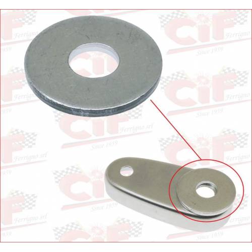 RONDELLA PIANA 12x36x3mm. ESTERNA PER SCATOLETTA ATTACCO PERNO SOSPENSIONE PIAGGIO 50/125 VESPA