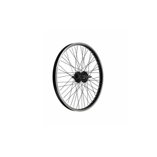 RUOTA BMX 20 ANTERIORE CERCHIO MONOCAMERA 48 RAGGI PERNO 14mm. *NERO*