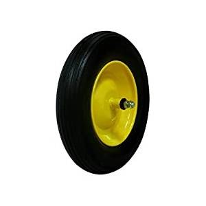 RUOTA CARRIOLA 3.50-8 PERNO 115mm. GIALLA