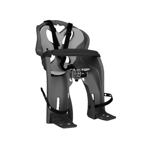 SEGGIOLINO ANTERIORE SIMPATICO ATTACCO AL MANUBRIO ANTRACITE IMBOTTITURA GRIGIA CON BARRA PROTETTIVA