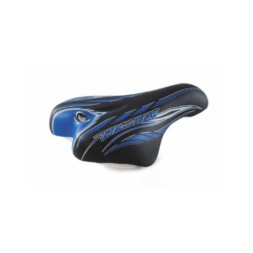 SELLA CICLO 210x140mm. MTB JUNIOR 12/16 *NERO BLU* - MONTEGRAPPA Ok Go
