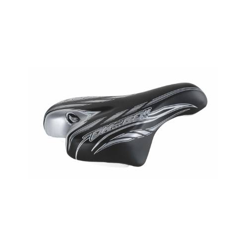 SELLA CICLO 230x150mm. MTB JUNIOR 16/20 *NERO GRIGIO* - MONTEGRAPPA Ok Go