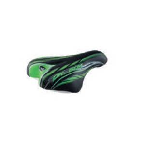 SELLA CICLO 230x150mm. MTB JUNIOR 16/20 *NERO VERDE* - MONTEGRAPPA Ok Go
