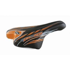 SELLA CICLO 250x140mm. MTB JUNIOR 20/24 *NERO ARANCIO* - MONTEGRAPPA Ok Go