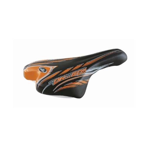 SELLA CICLO 250x140mm. MTB JUNIOR 20/24 *NERO ARANCIO* - MONTEGRAPPA Ok Go