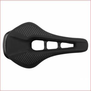 SELLA CICLO 255x150mm. IN MICROFIBRA CON FORO CENTRALE *NERO*  - MVTEK MTB Thunder