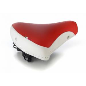 SELLA CICLO 265x215mm. *BIANCO/ROSSO* - MONTEGRAPPA Fold Bicolore