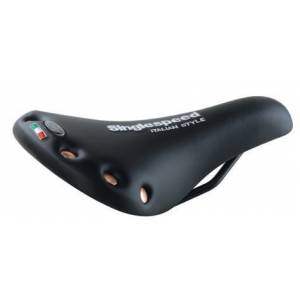 SELLA CICLO SINGLE SPEED CON RIVETTI *NERO*