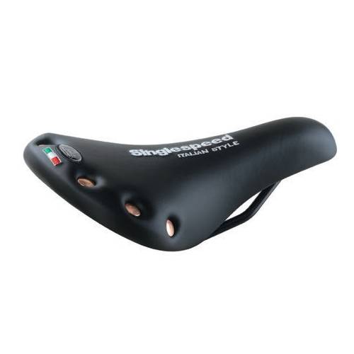 SELLA CICLO SINGLE SPEED CON RIVETTI *NERO*