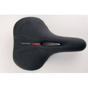 SELLA CICLO SUPER SOFT DONNA CON FORO *NERO* 225x210mm.