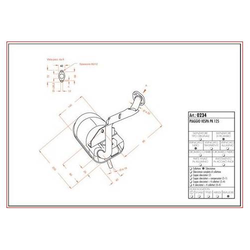 SILENZIATORE PIAGGIO VESPA PK125