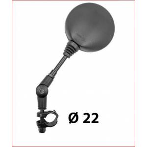 SPECCHIO SINISTRO/DESTRO TONDO SNODATO MODELLO "Trial" d.8mm. - BCR