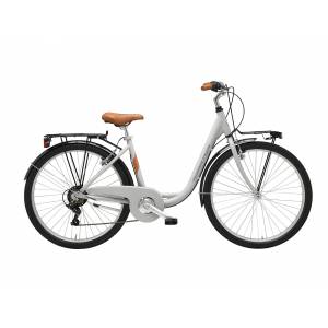 CICLO 26 CITY DONNA MONOTUBO TELAIO 45 ALLUMINIO 6 VELOCITA' *GRIGIO* - ADRIATICA Cigno