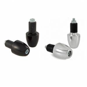 COPPIA TERMINALI MANUBRIO 30x33x17,5 ALLUMINIO NERO