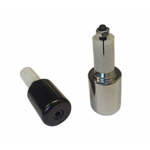 COPPIA TERMINALI MANUBRIO 32x48x17,5 300g. CROMATO