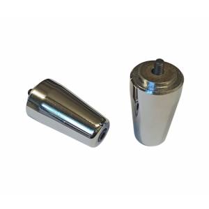 COPPIA TERMINALI MANUBRIO 32x55 260g. CROMATO