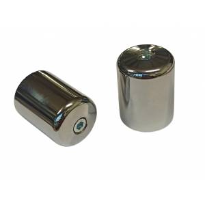 COPPIA TERMINALI MANUBRIO 36x48 330g. CROMATO