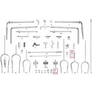 CERNIERA FRENO 9mm. CON VITI