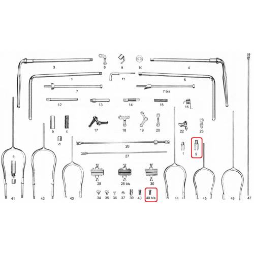 CERNIERA FRENO 9mm. CON VITI