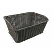 CESTINO ANTERIORE RETTANGOLARE INTRECCIATO 40x30x18cm. *NERO* CORSO GENOVA