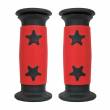 COPPIA MANOPOLE CICLO BIMBO d.22x90mm.  *ROSSO/NERO*