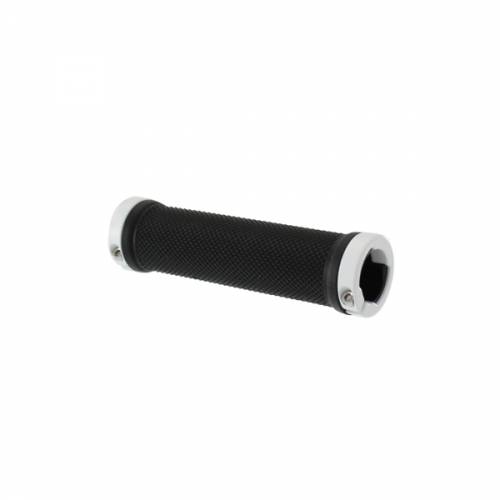 COPPIA MANOPOLE CICLO MTB d.22x120mm. LOCK RING *BIANCO* - WAG Gripper