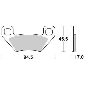 COPPIA PASTIGLIE FRENO SINTERIZZATE SBS822ATS ARTIC QUAD