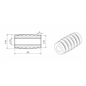 COPRILEVA CAMBIO FORO PASSANTE 7,5x30mm.