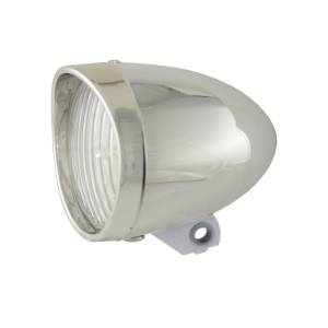 FANALE ANTERIORE CICLO (RIFLETTORE) A BATTERIA 3 LED  *CROMATO*