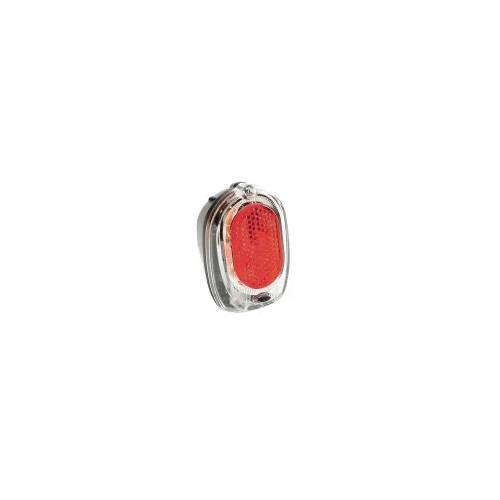 FANALE POSTERIORE CICLO 1 LED TRASPARENTE CON CATARIFRANGENTE ROSSO