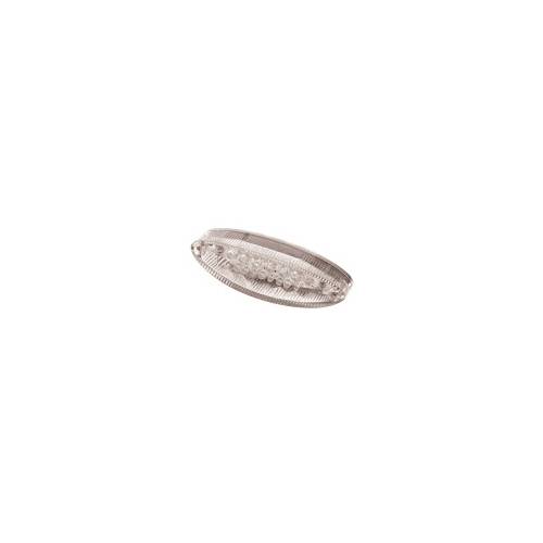 FANALE POSTERIORE MOTO LED VETRO BIANCO 102mm.