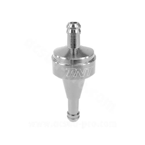 FILTRO BENZINA ISPEZIONABILE d.6mm. LAVORAZIONE CNC *ARGENTO*