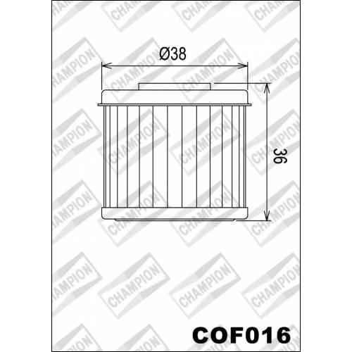 FILTRO OLIO CHAMPION COF016