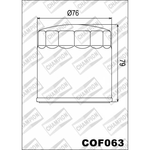 FILTRO OLIO CHAMPION COF063