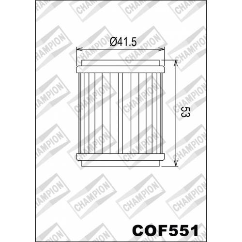 FILTRO OLIO CHAMPION COF551