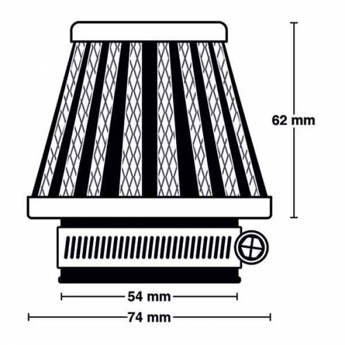 FILTRO POTENZA UNIVERSALE 74X62mm ATTACCO d.54mm - MEIWA M5007