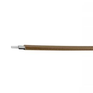 GUAINA 1,6x3,2x4,0mm. FILO PIATTO CON INSERTO IN TEFLON *MARRONE*