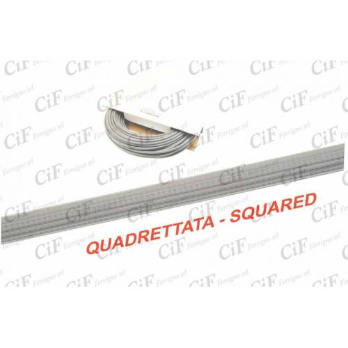GUAINA 2,5x4,5x5,5mm. FILO TONDO CON RIVESTIMENTO QUADRETTATO *GRIGIO*
