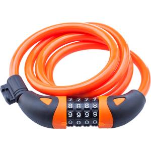 LUCCHETTO SPIRALE 10x1200mm. A COMBINAZIONE *ARANCIO* O *BLU*