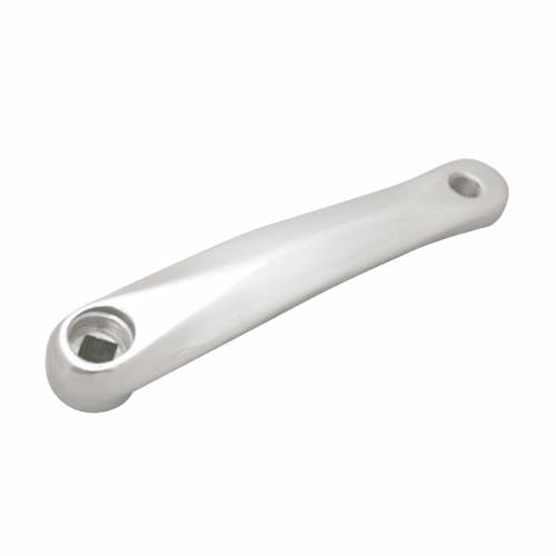 PEDIVELLA SINISTRA CICLO MTB ALLUMINIO LEGGERMENTE SAGOMATA CON RILIEVO CENTRALE *POLISH*